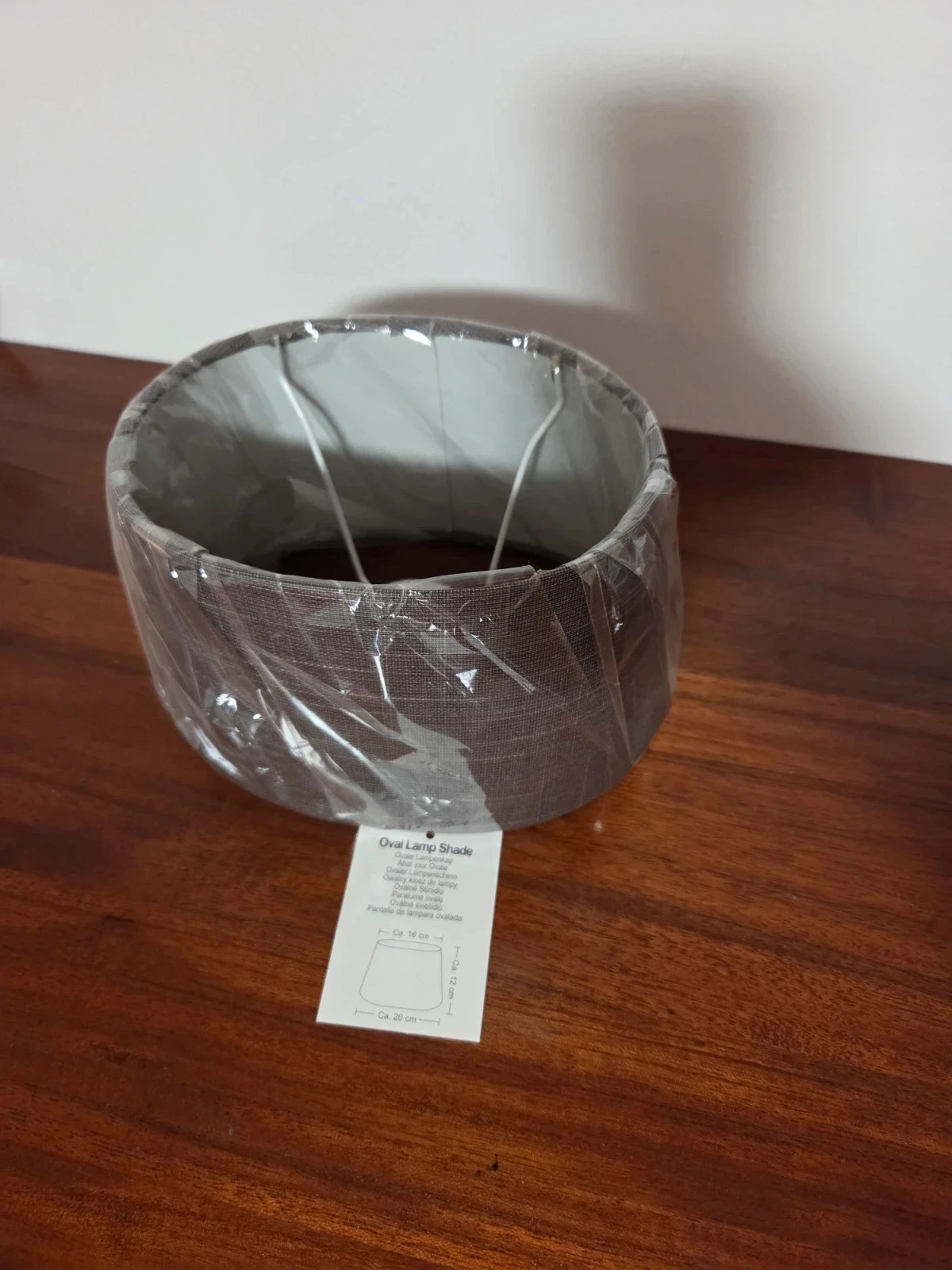 Abat-jour marron ovale 20 cm
